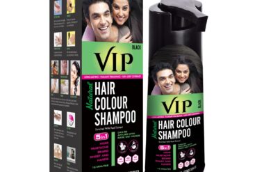 VIP Hair Colour Shampoo 180ml Black for Men & Women | Alternate to Hair Dye | Salon Like Hair Color | Instant Beard Color - 100% Grey Hair Coverage