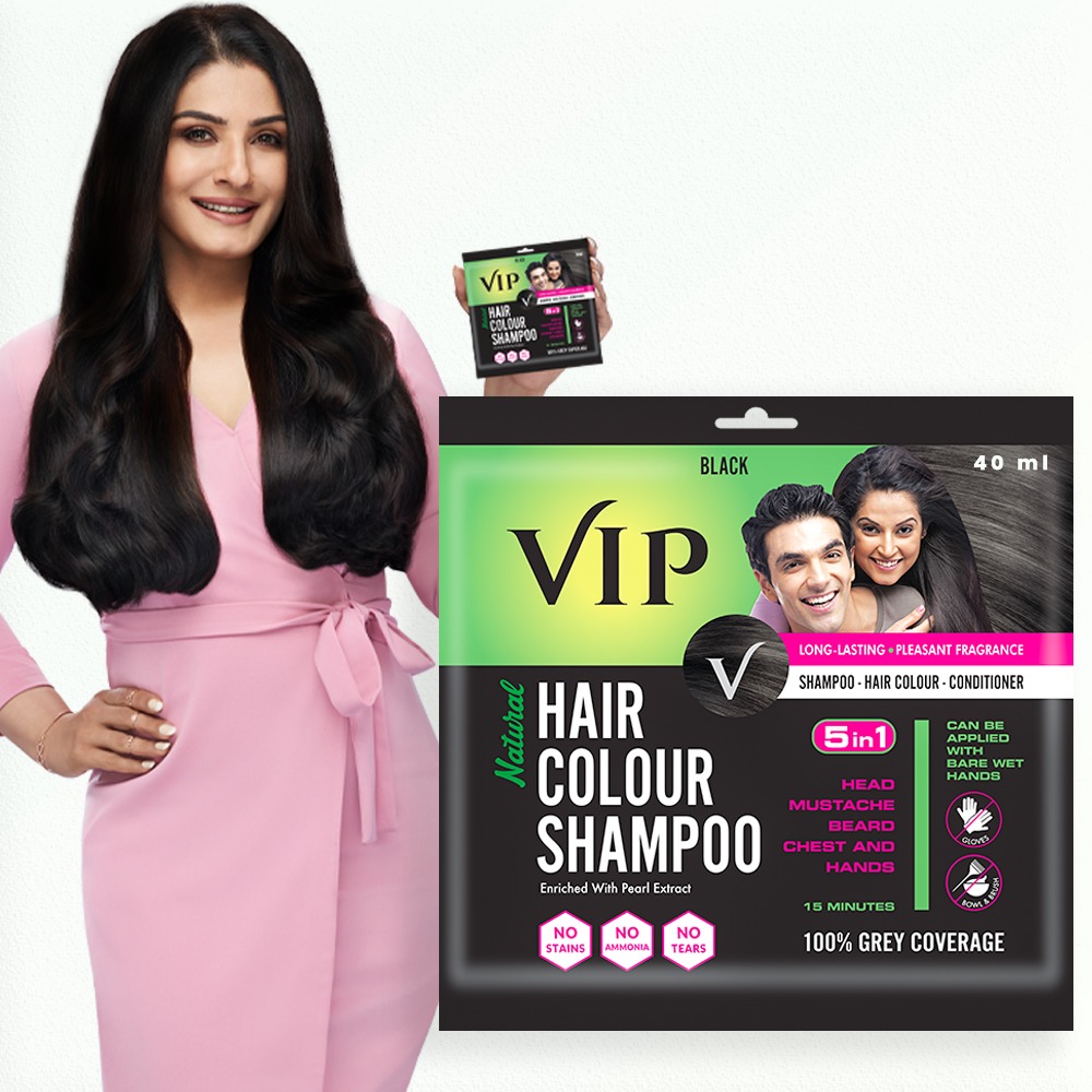 VIP Hair Colour Shampoo Black 20 ml  JioMart
