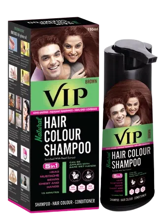 VIP India's Best Instant Hair Colour Shampoo | Black & Brown
