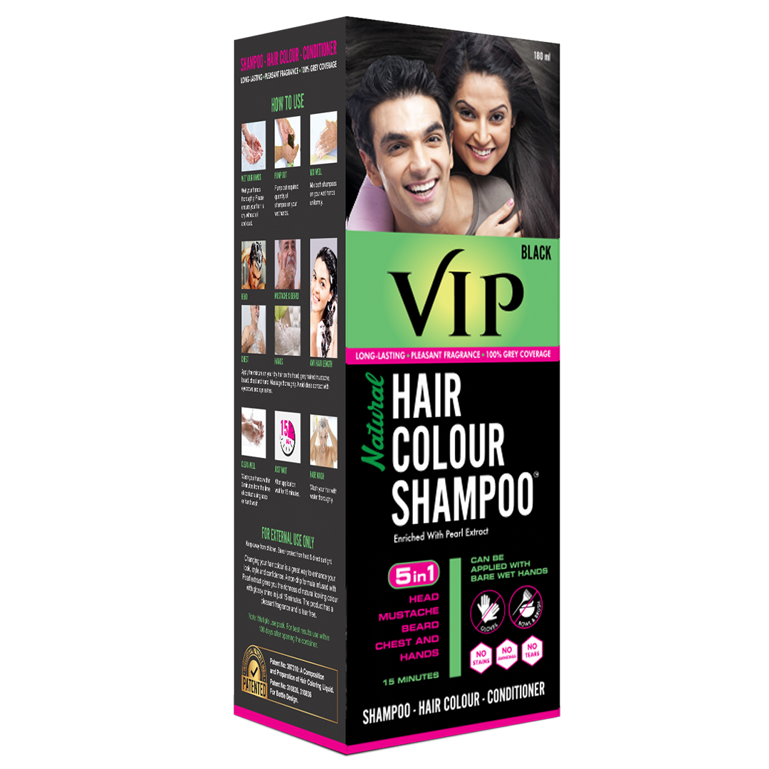 VIP hair colour shampoo Dark Brown is ThreeinOne Hair Colour  Conditioner and Shampoo