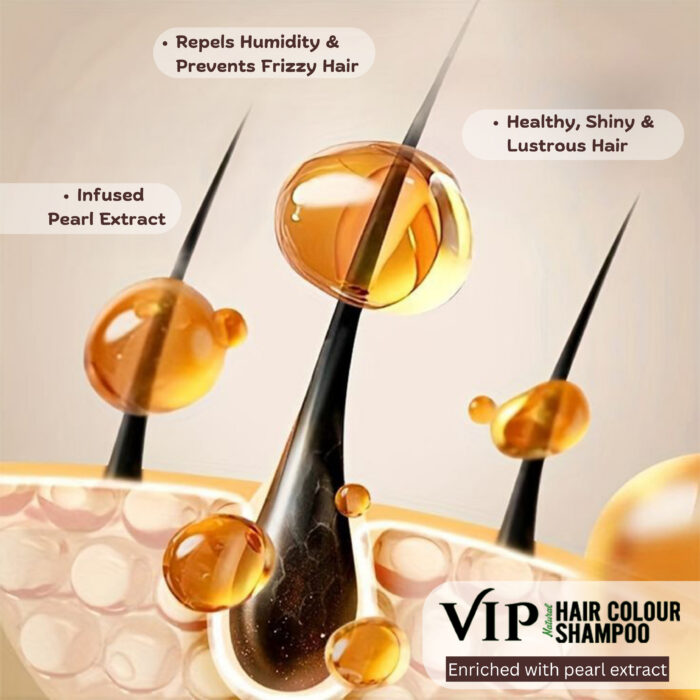VIP Hair Colour Shampoo - Brown | Ammonia Free Hair Colour for Men and Women | 20ML (Pack of 10) - Image 9