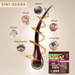 VIP Hair Colour Shampoo - Brown | Ammonia Free Hair Colour for Men and Women | 20ML (Pack of 10) - Image 5