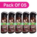 VIP Natural Hair Colour Shampoo,180ml Brown (pack of 5)| 3 in 1 hair color in 15 mins with natural shine