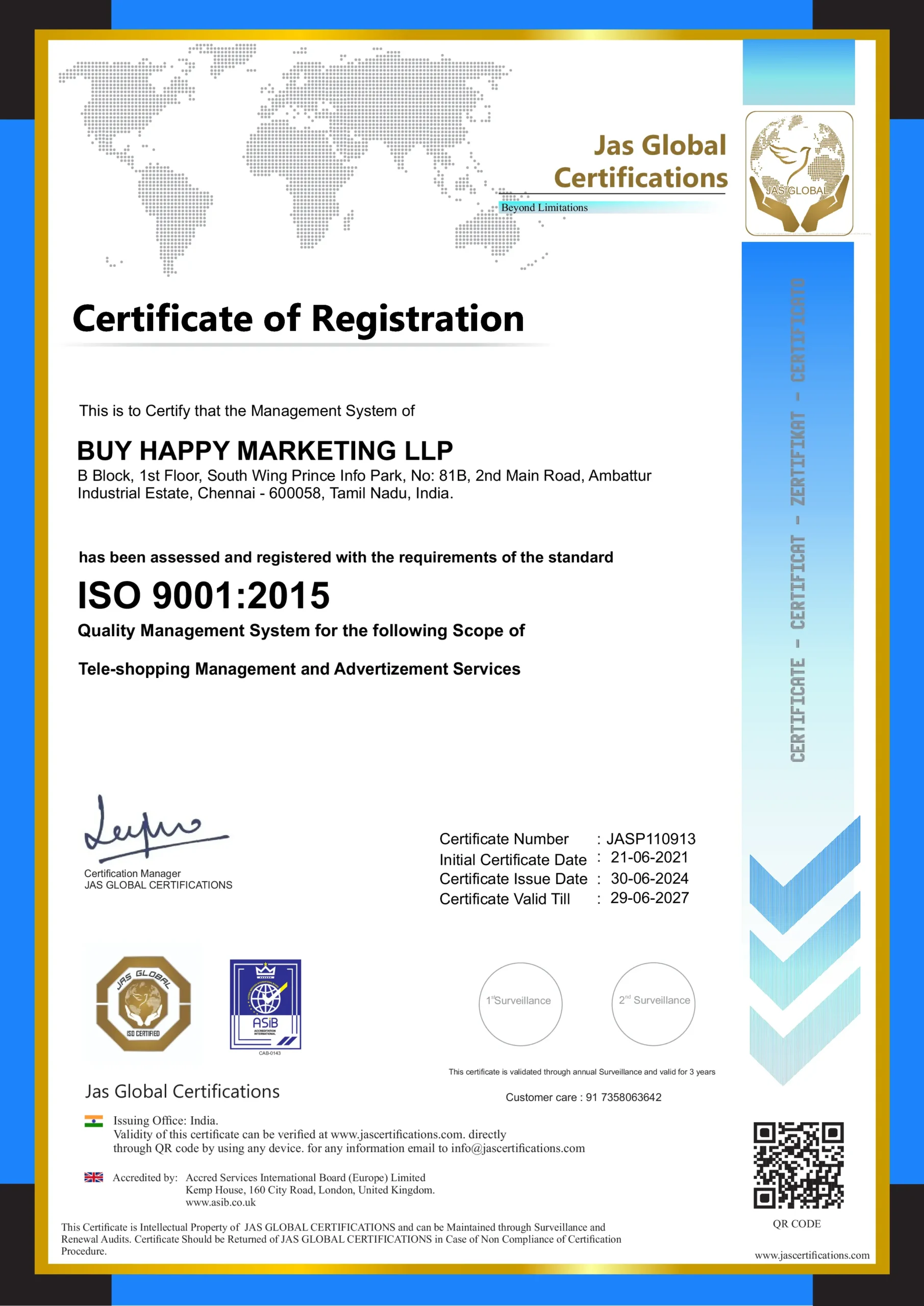 914 BUY HAPPY MARKETING LLP CERT